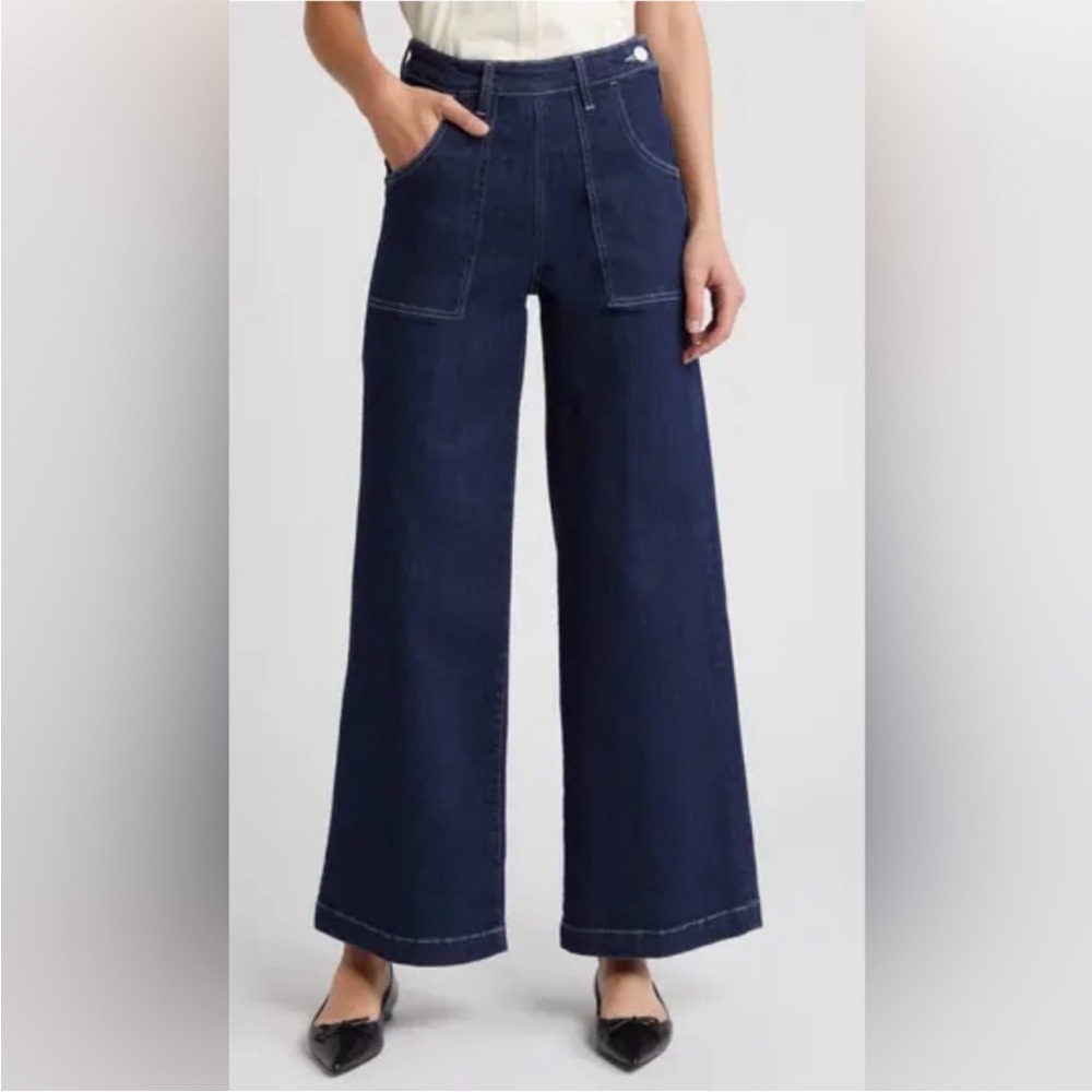 Frame Wide Leg Dark Wash Denim Jeans | Women’s Size 31